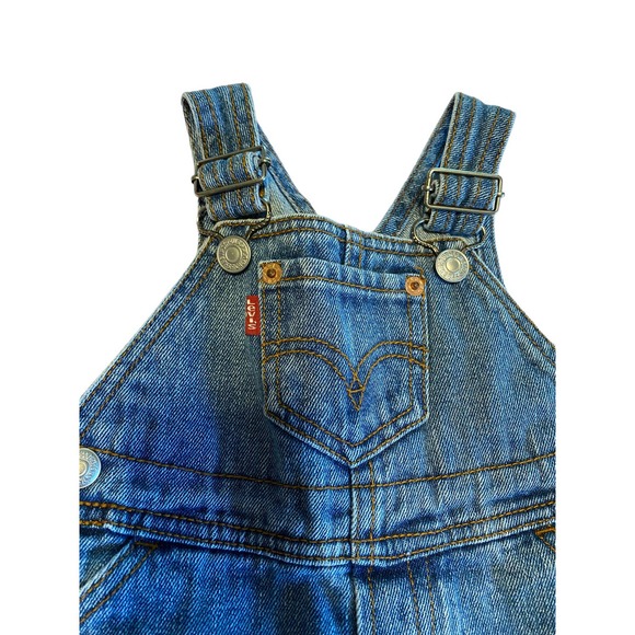 Baby Levi Overalls 6-9 months Soft Denim Ready for Fall!!! - Picture 3 of 5